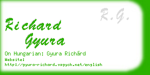 richard gyura business card